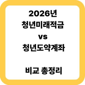 2026년청년도약계좌vs청년미래적금